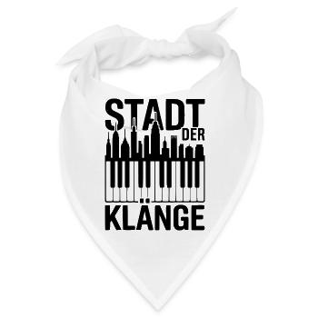Klavier - Stadt der Klänge personalisierbar - Bandana - Weiß - Vorne