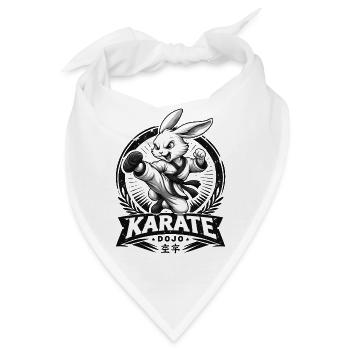 Karate Hase Dojo Kampfsport Fun Design - Bandana - Weiß - Vorne