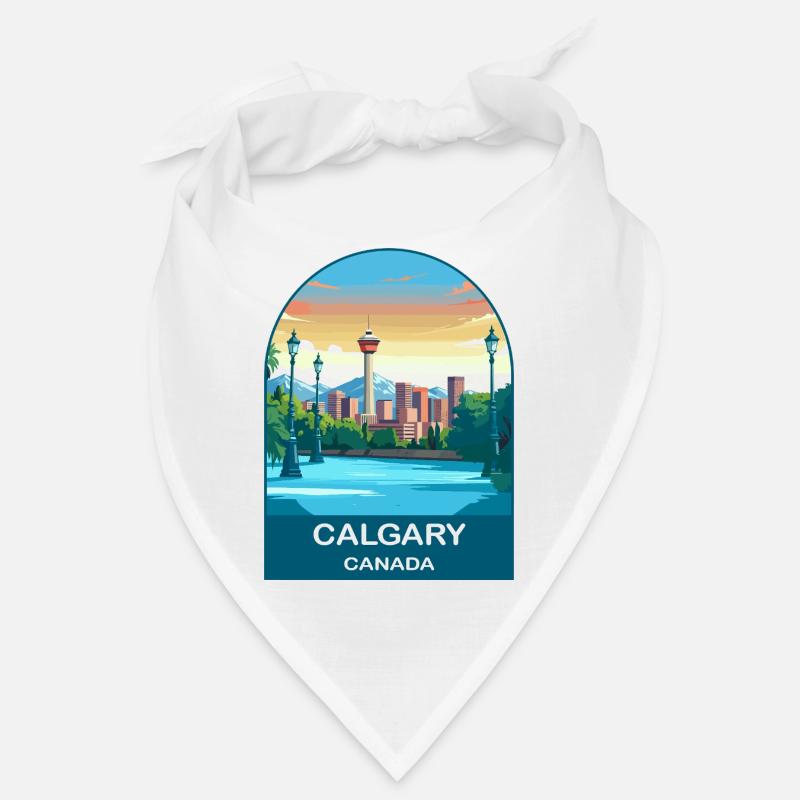 Calgary Canada Tower & Berge Reisekunst Bandana