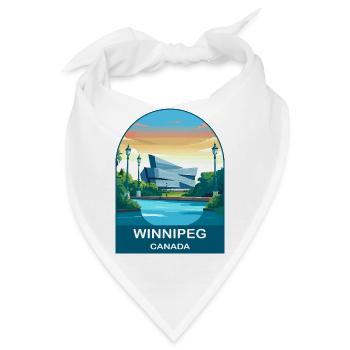 Winnipeg Canada Human Rights Museum Reisekunst - Bandana - Weiß - Vorne
