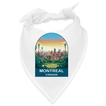 Montreal Canada Stadium Reiseplakat - Bandana - Weiß - Vorne