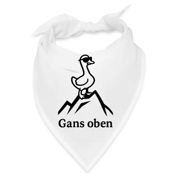 Dunkle Silhouette Muster - Bandana - Weiß - Vorne
