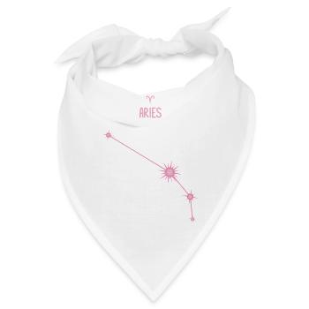 Widder-Tierkreiszeichen Sternbild Pastellrosa - Bandana - Weiß - Vorne