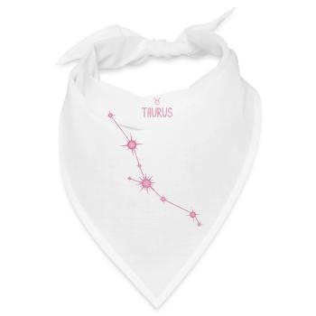 Stier-Sternzeichen Sternbild Pastellrosa - Bandana - Weiß - Vorne