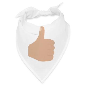 Daumen hoch Handgesten-Grafik - Bandana - Weiß - Vorne