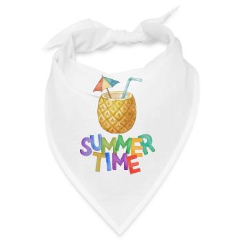 Sommerzeit Ananasgetränk - Bandana - Weiß - Vorne
