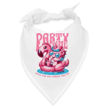 Party Time Unicorn Frauen-Poolparty - Bandana - Weiß - Vorne