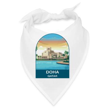 Doha Qatar Museum für Islamische Kunst Reisedesign - Bandana - Weiß - Vorne