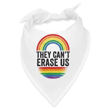 Pride Month LGBTQ – Sie können uns nicht auslöschen - Bandana - Weiß - Vorne