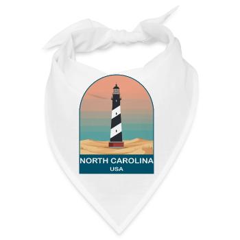 North Carolina USA Vintage-Reiseplakat - Bandana - Weiß - Vorne