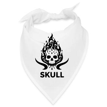 Schädel - Bandana - Weiß - Vorne