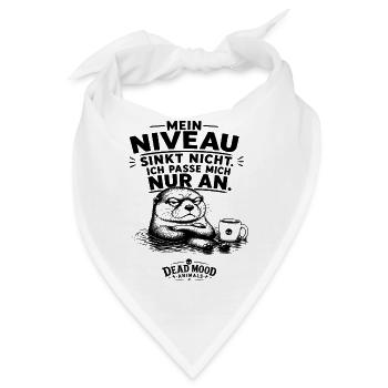 Mein Niveau sinkt nicht. Ich passe mich nur an. - Bandana - Weiß - Vorne
