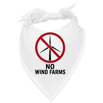 Keine Windparks - Nein zu Windturbinen - Bandana - Weiß - Vorne