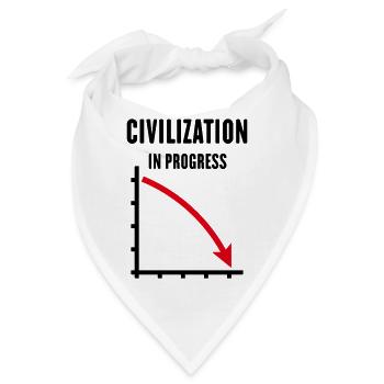 Civilization In Progress (Zivilisation POS Red 2C) - Bandana - Weiß - Vorne