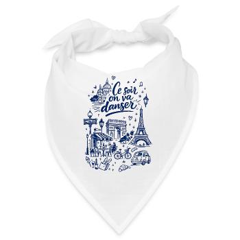 Ce soir on va danser Paris - Bandana - Weiß - Vorne