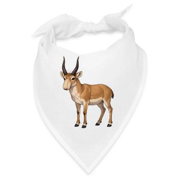 Saiga Antilope  - Bandana - Weiß - Vorne