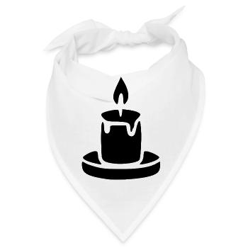 Kerze - Bandana - Weiß - Vorne