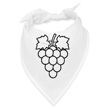 Weintrauben grün Weinrebe Wein Geschenk  - Bandana - Weiß - Vorne
