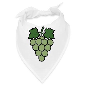 Weintrauben Weinrebe Wein Geschenk Weintrinker - Bandana - Weiß - Vorne