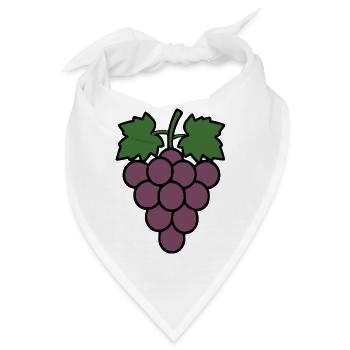Weintrauben grün Weinrebe Wein Geschenk  - Bandana - Weiß - Vorne