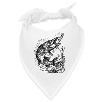 Hecht am Gummifisch | Classic Collection - Bandana - Weiß - Vorne