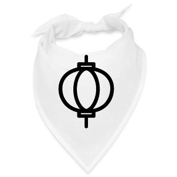 Chinesische Laterne - Bandana - Weiß - Vorne