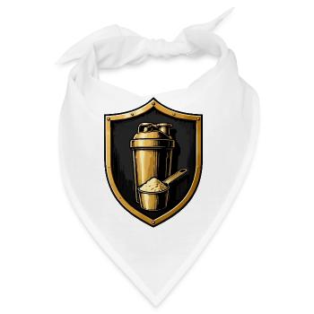 Goldenes Shaker Shield - Bandana - Weiß - Vorne
