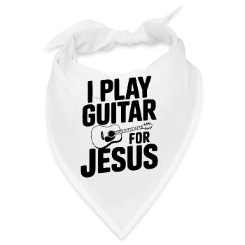 Ich spiele Gitarre für Jesus - Bandana - Weiß - Vorne
