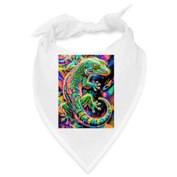 Gecko - Bandana - Weiß - Vorne