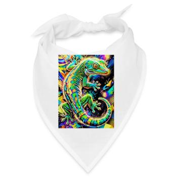 Gecko - Bandana - Weiß - Vorne