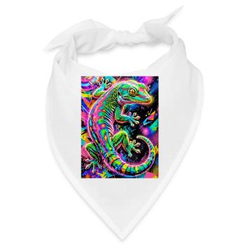 Gecko - Bandana - Weiß - Vorne