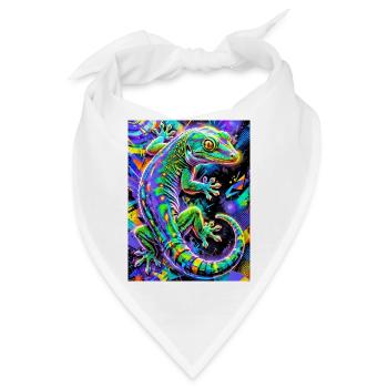 Gecko - Bandana - Weiß - Vorne