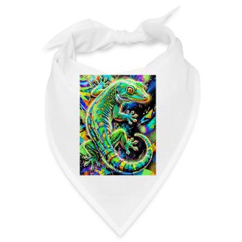Gecko - Bandana - Weiß - Vorne