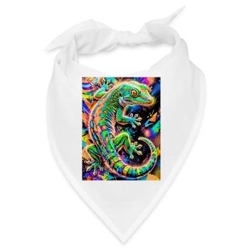Gecko - Bandana - Weiß - Vorne