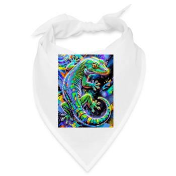 Gecko - Bandana - Weiß - Vorne