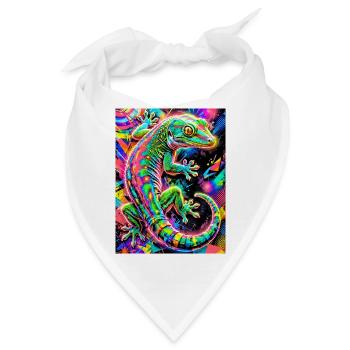 Gecko - Bandana - Weiß - Vorne