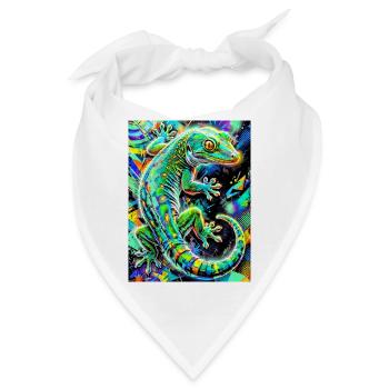 Gecko - Bandana - Weiß - Vorne