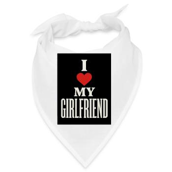 Ich liebe meine Freundin, ich liebe meine Freundin, ich liebe sie - Bandana - Weiß - Vorne