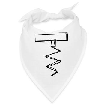 Korkenzieher handgezeichnet - Bandana - Weiß - Vorne