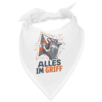 Bouldern & Klettern - Alles im Griff Spruch - Bandana - Weiß - Vorne