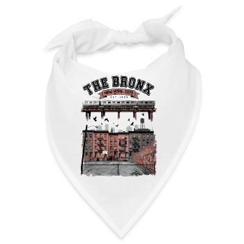 Bronx Streetwear New York Vintage Basketball - Bandana - Weiß - Vorne