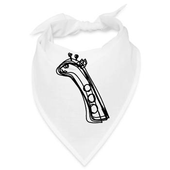 Giraffe handgezeichnet - Bandana - Weiß - Vorne