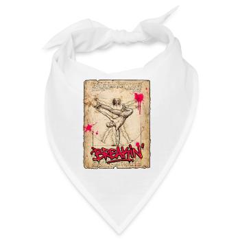 Da Vincis Proportionsstudie Vitruvianischer Mensch - Bandana - Weiß - Vorne