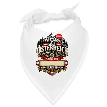 Meine Heimat Österreich (Ortsname einfügen!) - Bandana - Weiß - Vorne