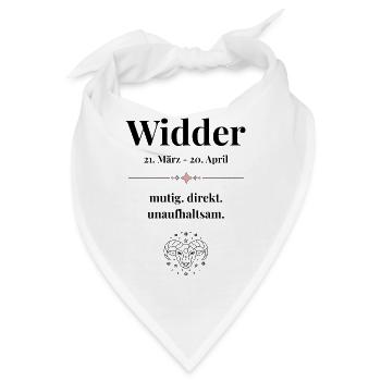 Widder Sternzeichen Eigenschaften - Bandana - Weiß - Vorne