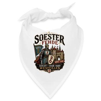  Mittelalterliches SOEST Soester Fehde Geschichte - Bandana - Weiß - Vorne