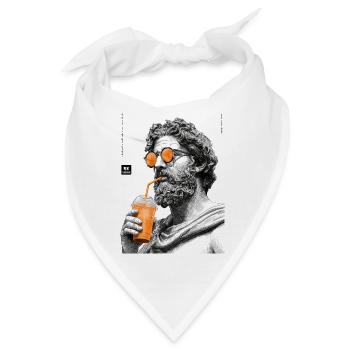Thinking and drinkin - Bandana - Weiß - Vorne