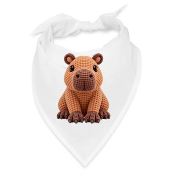 Kuscheliger Strick-Hippo - Bandana - Weiß - Vorne