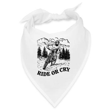 Ride or cry - Bandana - Weiß - Vorne