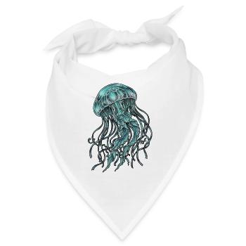 Kassettenband Qualle - Bandana - Weiß - Vorne